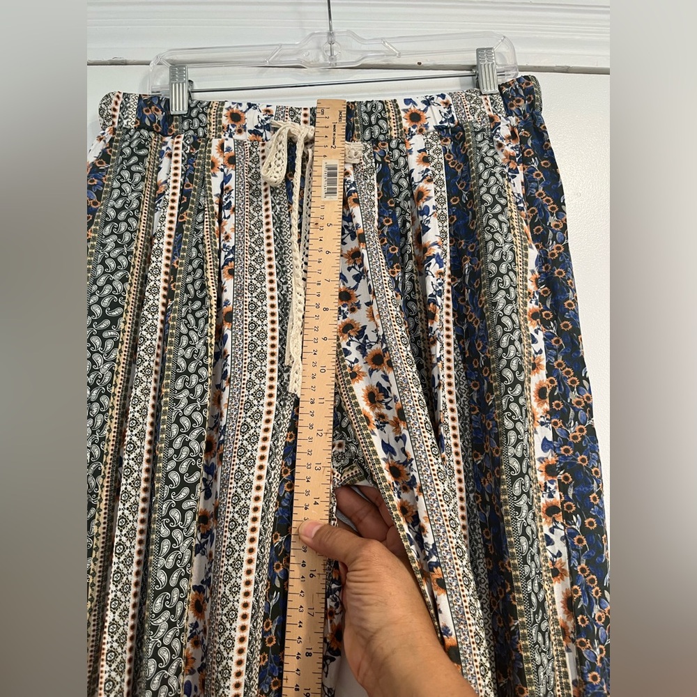 Pol Patchwork Print Called Out Boho Jogger Pants … - image 7